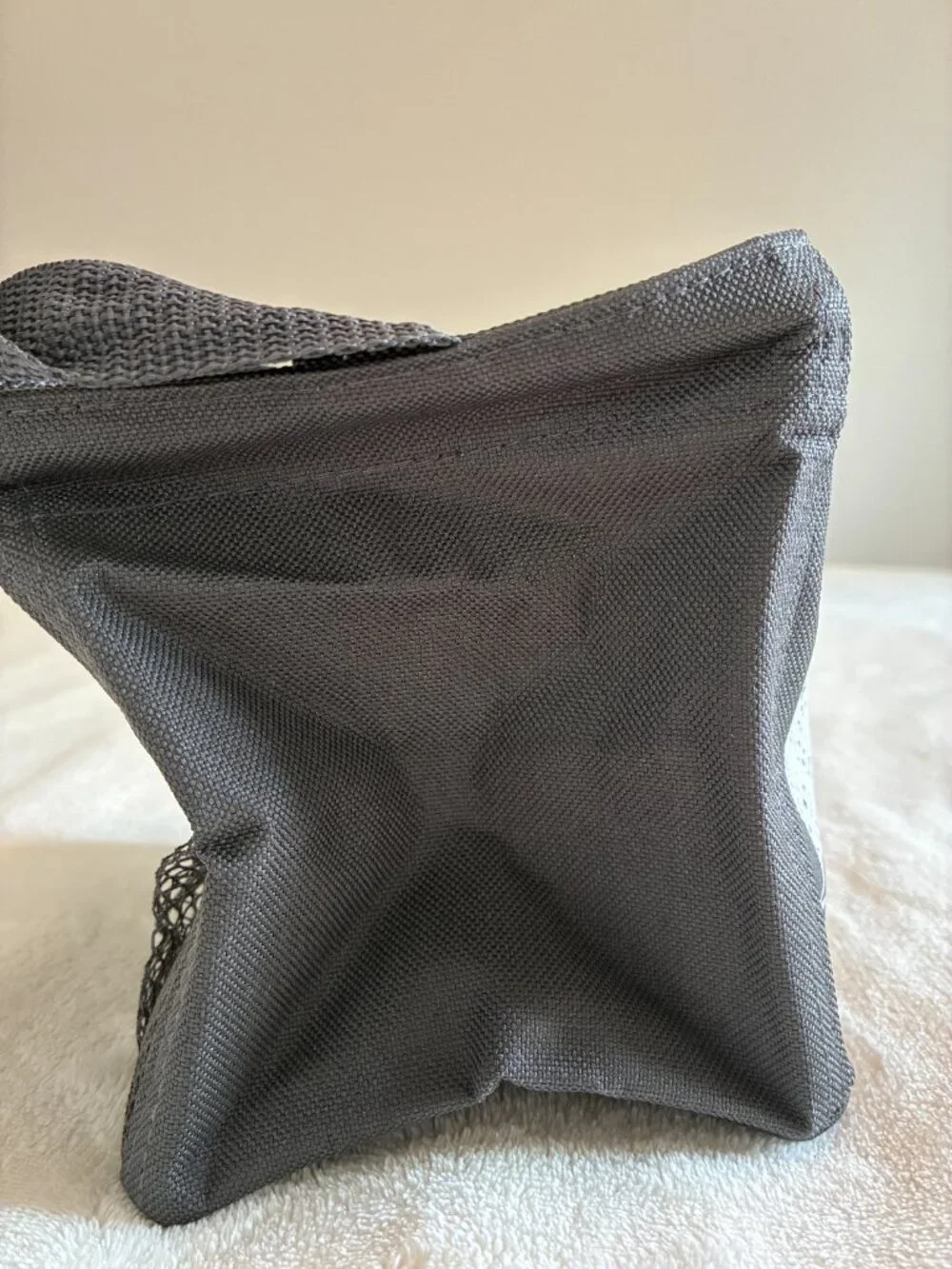 Thirty-One Littles Carry-All Caddy Camera Print Gray Organizer Bin Storage Tote